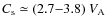 $C_{\rm s} \simeq (2.7{-}3.8) ~ V_{\rm A}$