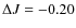 $\Delta J=-0.20$