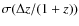 $\sigma (\Delta z/(1+z))$