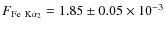 $F_{{\rm Fe\ K}\alpha_2}=1.85\pm0.05\times 10^{-3}$