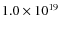 $1.0 \times 10^{19}$