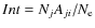 $Int=N_{j} A_{ji}/N_{\rm e}$