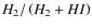 $H_{2}/\left(H_{2}+HI\right)$