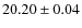 $20.20 \pm 0.04$