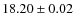 $18.20 \pm 0.02$