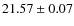 $21.57 \pm 0.07$