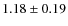 $1.18 \pm 0.19$