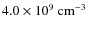 $4.0\times10^{9} {\rm ~cm^{-3}}$