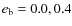 $e_{\rm b} = 0.0, 0.4$