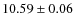 $10.59 \pm 0.06$