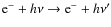 $\textup{e}^-+ h\nu \rightarrow \textup{e}^-+ h\nu'$