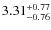 $3.31^{{\rm + 0.77}}_{{\rm - 0.76}}$