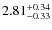 $2.81^{{\rm + 0.34}}_{{\rm - 0.33}}$