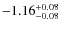 $-1.16^{{\rm + 0.08}}_{{\rm -0.08}}$