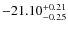 $-21.10^{{\rm + 0.21}}_{{\rm -0.25}}$
