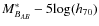 $M^*_{B_{AB}}-5{\rm log}(h_{70})$