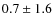 $0.7\pm1.6$