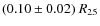 $(0.10\pm0.02)~R_{25}$