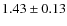$1.43\pm0.13$