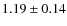 $1.19\pm0.14$