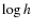 $\log h$