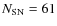 $N_{\rm SN}=61$