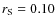 $r_{\rm S}=0.10$