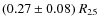 $(0.27\pm0.08)~R_{25}$