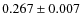 $0.267 \pm 0.007$
