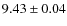 $9.43 \pm 0.04$