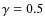 $\gamma=0.5$