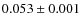 $0.053 \pm 0.001$