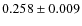 $0.258 \pm 0.009$