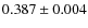 $0.387 \pm 0.004$