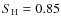 $S_{\rm H}=0.85$
