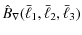 $\displaystyle \hat{B}_\nabla(\bar{\ell}_1,\bar{\ell}_2,\bar{\ell}_3)$