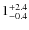 $\rm 1^{+2.4}_{-0.4}$