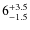 $\rm 6^{+3.5}_{-1.5}$