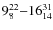 $9_{8}^{\rm 22}{-}16_{14}^{\rm 31}$