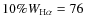 $10\% W_{\rm H\alpha}=76$