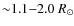 ${\sim} 1.1{-}2.0 ~R_{\odot}$