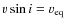 $v\sin i=v_{\rm eq}$