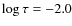 $\log{\tau} = -2.0$