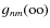 $g_{nm}({\rm oo})$