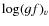 $\log(gf)_v$