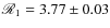 $\mathscr R_1=3.77\pm0.03$