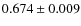 $0.674 \pm 0.009$