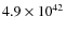 $4.9\times{10}^{42}$
