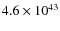 $4.6\times{10}^{43}$