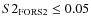 $S2_{\rm FORS2} \leq 0.05$